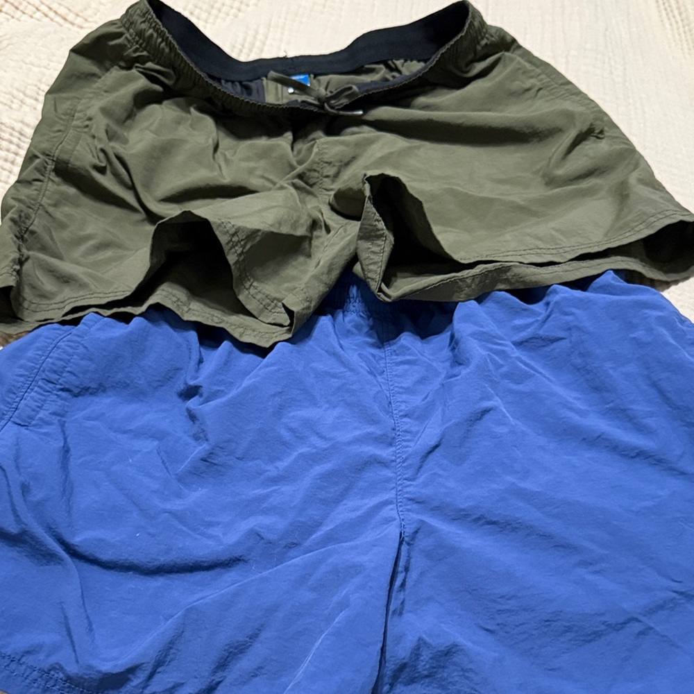 Old Navy Men's Athletic Shorts - Forest Green and Cobalt Blue